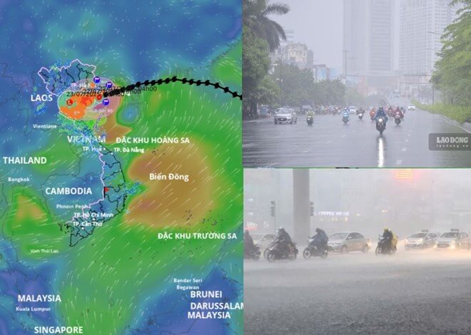 Thông tin bão Wipha ngày 22/07/205 theo Báo Lao Động
