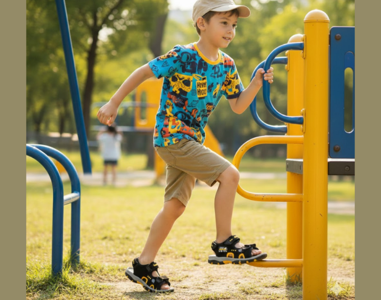 giay-sandals-den-cam-nang-dong-cho-be-trai